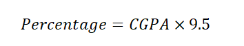 Percentage to CGPA Calculator