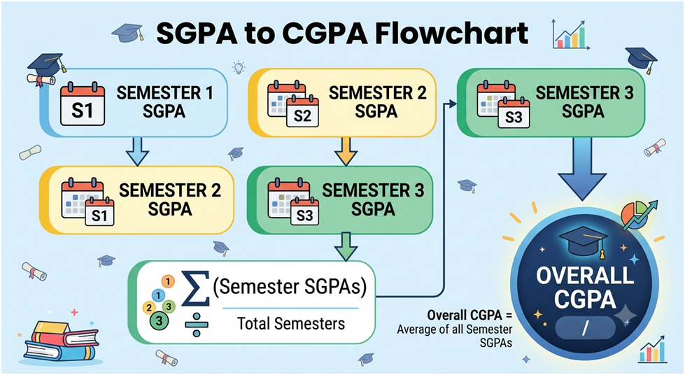 SGPA to CGPA Flowchart